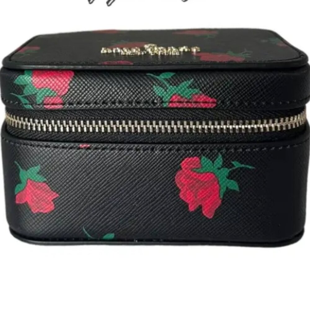 kate spade Madison Rose Toss Printed Jewelry travel Holder case organizer nwt - Picture 1 of 4